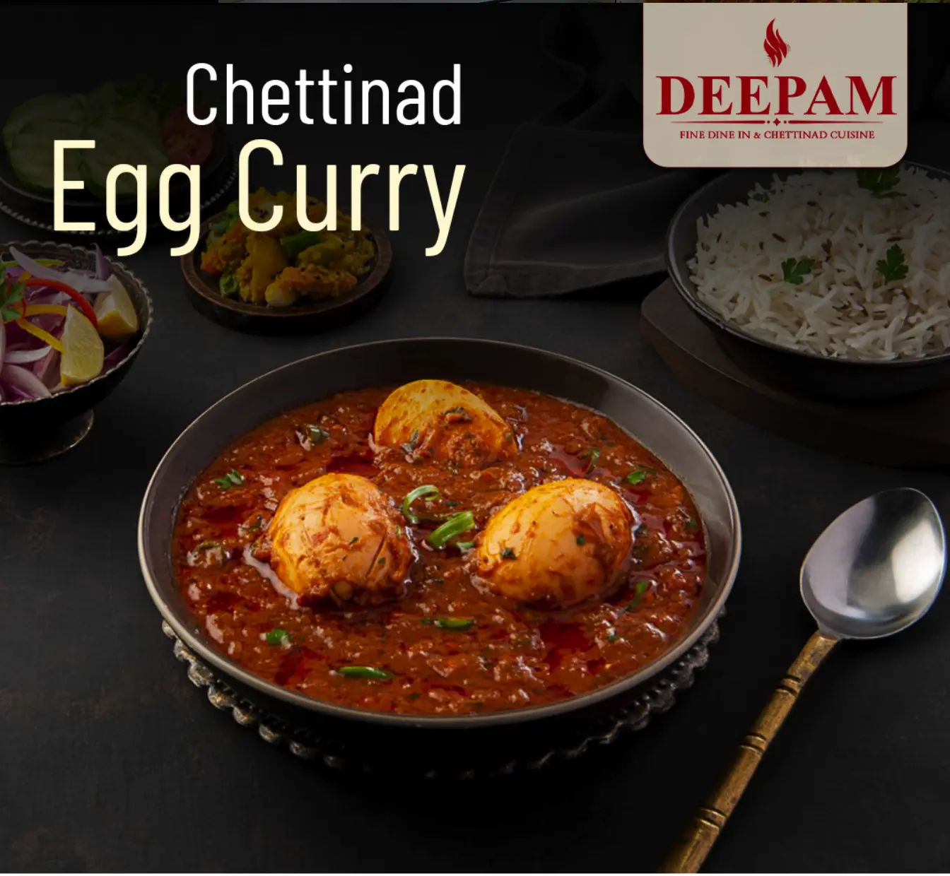 Spicy Chicken Chukka - Traditional Chettinad dry curry at Deepam Calgary